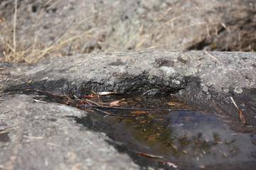 water on the stone