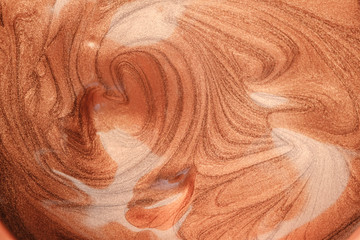 brown orange pearl paint cosmetics texture background