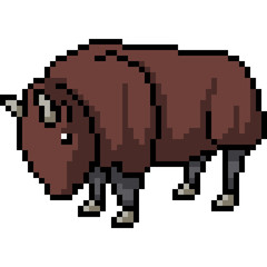 Fototapeta premium vector pixel art bull