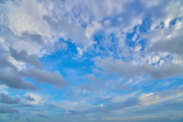 replacement blue cloudy sky for composition 