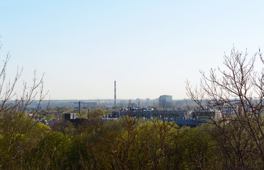 Tower of Tallinn thermal power station in Estonia cityscape