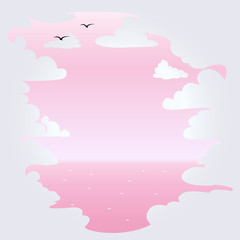 background with clouds and sea