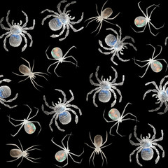Fototapeta na wymiar watercolour pattern spider animal