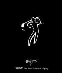 스포츠 포스터 / 손으로 그린 스포츠 그림