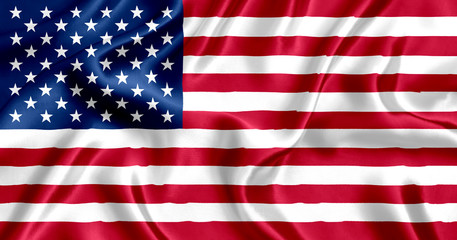 US flag silk