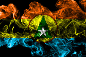  Cabinda proivnce smoke flag, Angola dependent territory flag