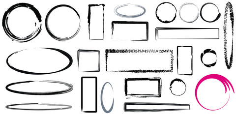 Frames, Set, Brush Strokes