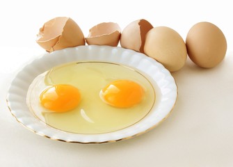 raw hen eggs as wholesome food