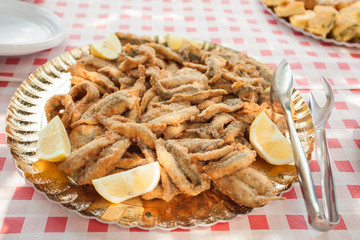 Catering for a wedding in the countryside.