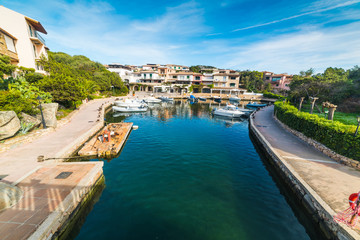 Fototapeta na wymiar Small canal in Porto Rotondo