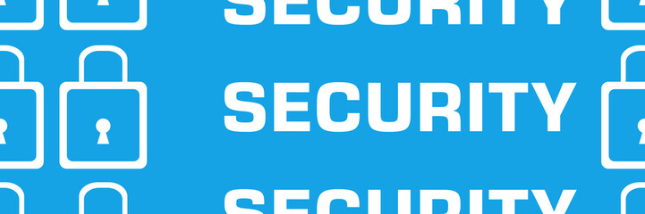 Security Blue Repeated Text Symbol 
