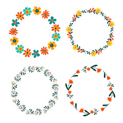 floral borders set