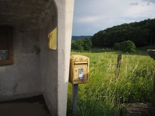 Old letter box in the French countryside 