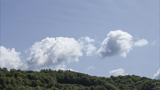 A timelapse landscape with clouds