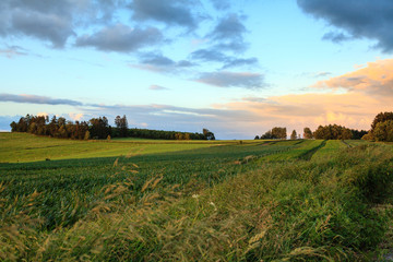 Fototapeta premium Bezaubernde Landschaft mit sanften Hügeln in Nordrhein- Westfalen