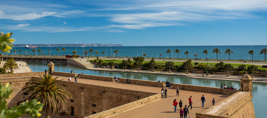 Fototapeta premium Majorca Panorama, Mallorca Mediterranean Sea, Balearic Islands.