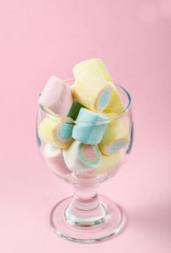 Colorful mini marshmallows.