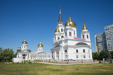 Cathedral of Cyril and Methodius in Samara, Russia. On a Sunny summer day. 23 June 2018