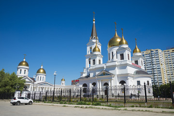 Fototapeta na wymiar Cathedral of Cyril and Methodius in Samara, Russia. On a Sunny summer day. 23 June 2018