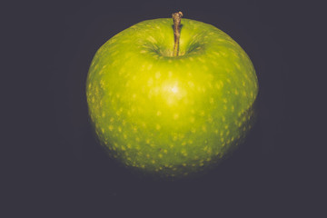 Ripe green apple retro