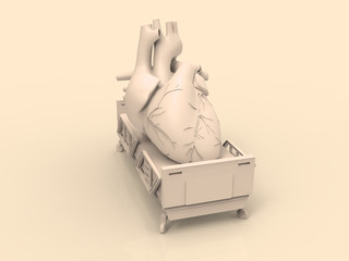 Heart Surgery 3D Render