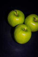 Ripe green apples