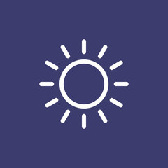 Sun icon for simple flat style weather ui design