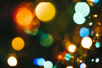 abstract background vintage bokeh circles. Beautiful background with particles.