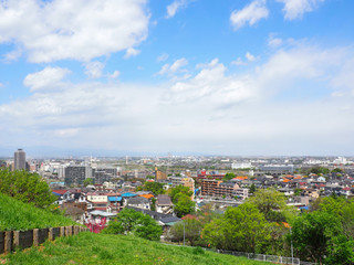 丘から眺める住宅街