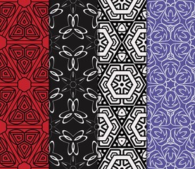 set of decorative ethnic ornament. Seamless vector illustration. For printing on fabric, paper for scrapbooking, wallpaper, cover, page book.