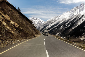 High altitude highway of Ladakh in Himalaya
