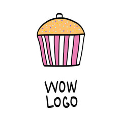 Handdrawn cake logo