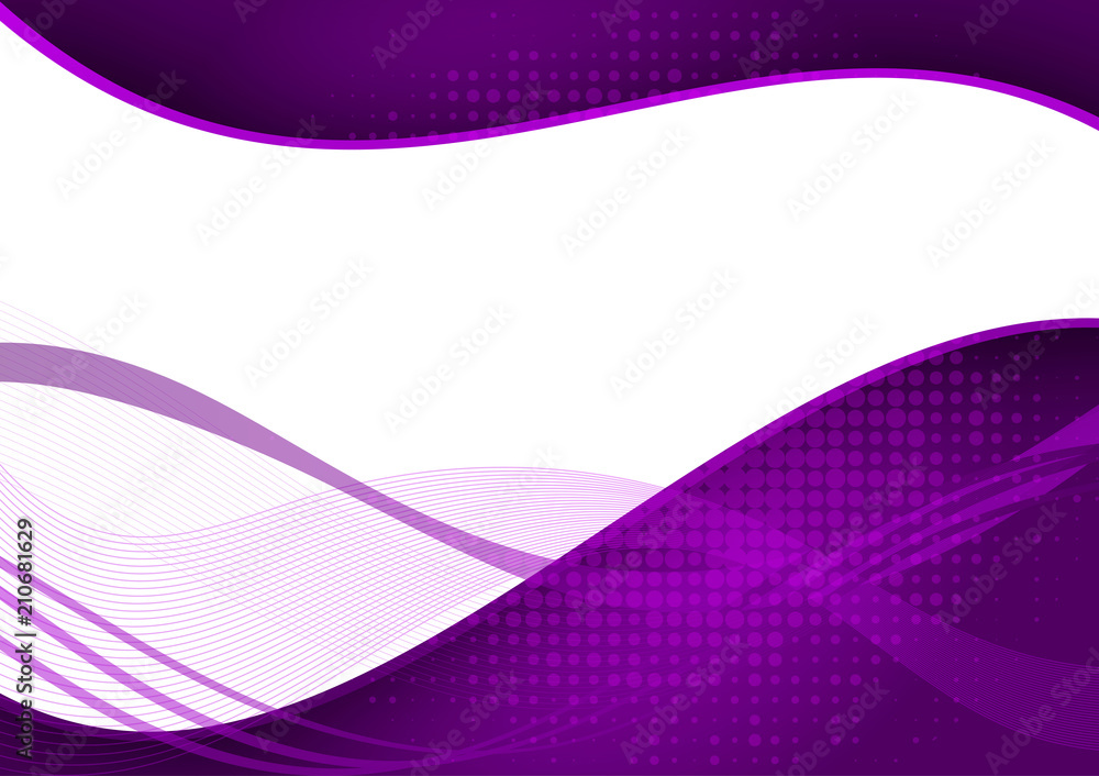 Poster purple abstract wave abstract background modern design with copy space. vector illustration