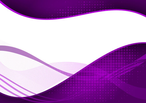 Purple Abstract Wave Abstract Background Modern Design With Copy Space. Vector Illustration