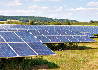 Solare Stromerzeugung auf dem Feld