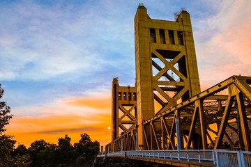 Artistic Sunset in Sacramento 
