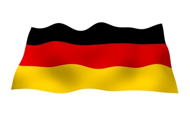 Obraz premium Flag of Germany. Wide format 3D illustration. State symbol of the Federal Republic of Germany. 3D rendering