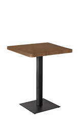 A wooden or stone table on a white background