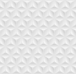 White seamless 3D texture. Modern pattern. Vector illustration