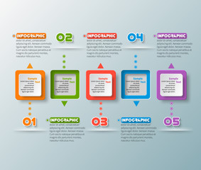 Abstract 3D Paper Infographics