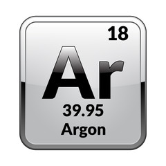 The periodic table element Argon.Vector.