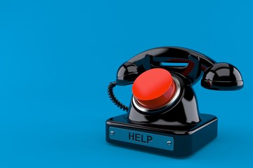 Old telephone with push button