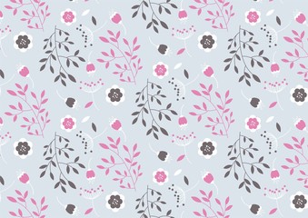 北欧風フラワーパターン2