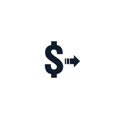 money transfer Icon symbol. currency exchange, financial investment service, cash back refund, send mobile payment concept. line icon vector illustration