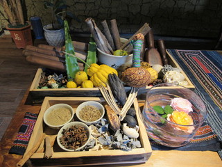 Spa et bains aux herbes, village de Ta van au Vietnam.