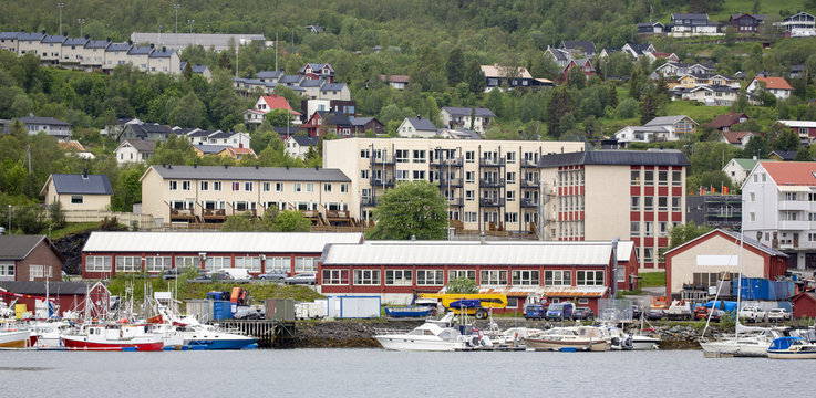 Harstad City in Troms county Northern Norway