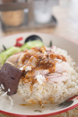 Thai gourmet steamed chicken with rice