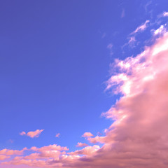 Fototapety  Różowe niebo jednorożca. Minimalny nastrój