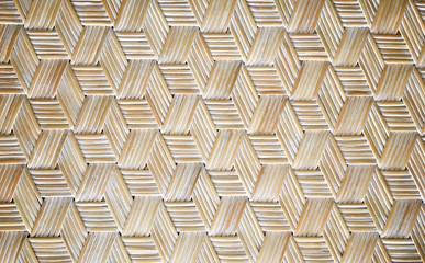 close up woven bamboo pattern, Weaving pattern background