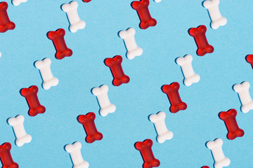 top view of gummy candies